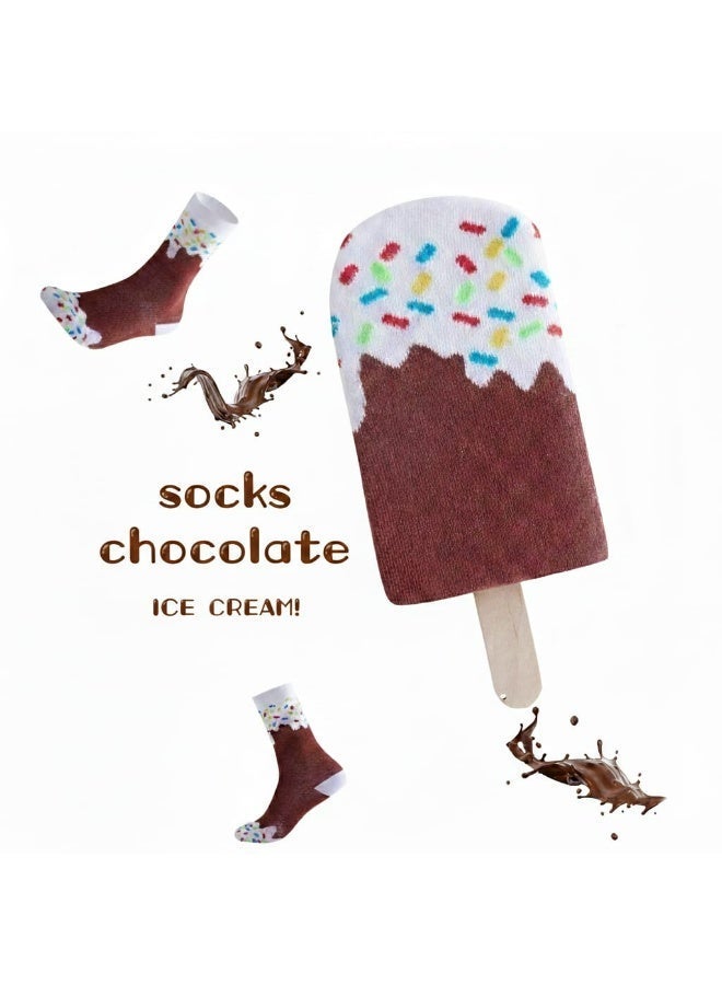 Ember and You Chocolate ice cream socks (one pair per box) - Image 2